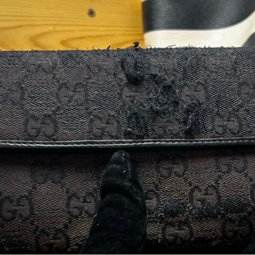 Gucci Black Patterned Accessory With Silver Detail - image 3